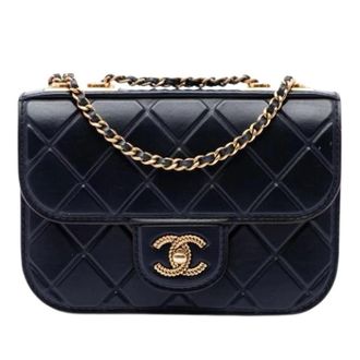 Chanel Pre-owned Quilted Crossbody Bag - Dames - Pre-owned - Zwart - Maat: ONE Size Leer