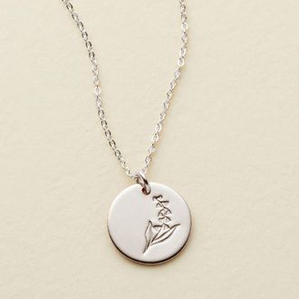 Made by Mary May Birth Flower Necklace