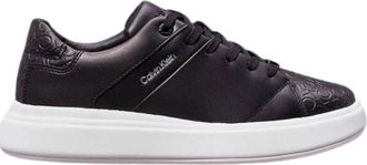 Calvin Klein Lace Up Sneakers Mono Mix - Dames - Sneakers - Zwart - 38 EU - Leer - Schoenen