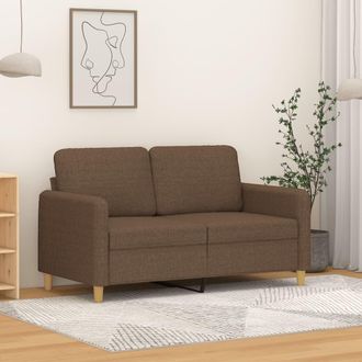 vidaXL Sof&aacute; De 2 Plazas De Tela Marr&oacute;n 120 Cm Vidaxl