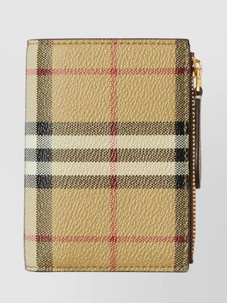 Burberry check canvas wallet