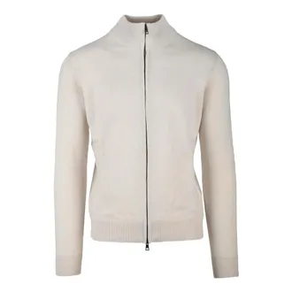 LUIGI BORRELLI NAPOLI cardigan - male - Luigi Borrelli Napoli - Cardigans - White - L - Knitwear