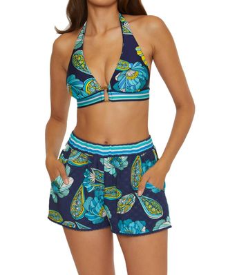 Trina Turk Pirouette Ring Halter Top In Multi