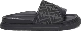 Fendi Sliders, male, Black, Size: 8 US Padded Band Sandals