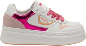 Blauer Witte lage sneakers Fuxia - Dames - Sneakers - Veelkleurig - 40 EU - Schoenen
