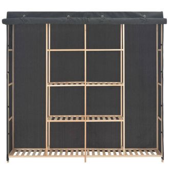 Berkfield Home Wardrobe Grey 173x40x170 cm Fabric | Size: 173 x 40 x 170 cm