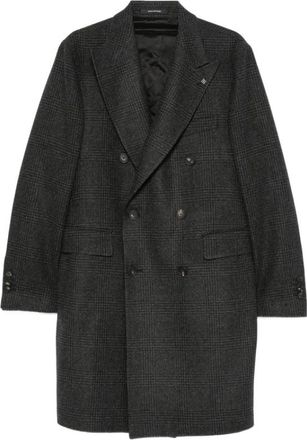 Tagliatore Double-Breasted Coat - Heren - Mantel - Grijs - M - Jassen