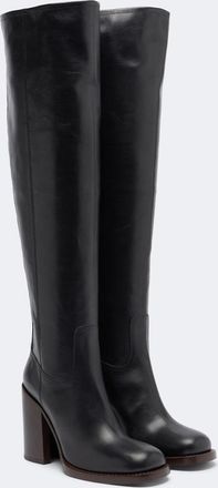 Dries Van Noten Botas mosqueteras de piel