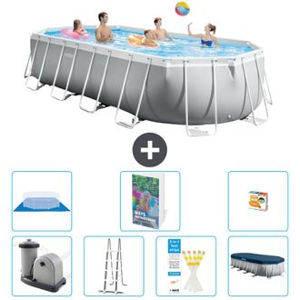 Intex Piscina Prism Frame Oval - 610x305x122 Cm - 8-piezas S568