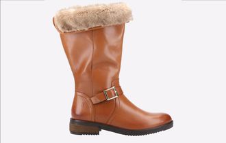 Hush Puppies Bonnie MEMORY FOAM Boots Womens - Tan - Size UK 8