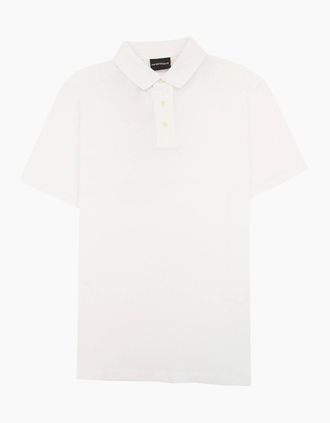 Emporio Armani Mens Emporio Armani Mercerised Piqu - White - Size: 42