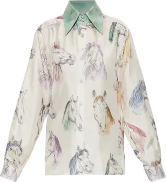 Moschino Dames, Blouses & Shirts, Veelkleurig, Maat: XS Zijde