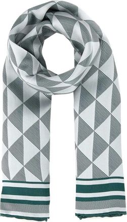 Prada Green Geometric Pattern Scarf