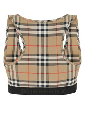 Burberry Womens Printed Stretch Nylon Top A7028 Polyamide (nylon) Elastane Maglie