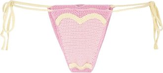 GCDS Crochet Brief - Dames - Bikinis - Roze - XL - Katoen - Badmode