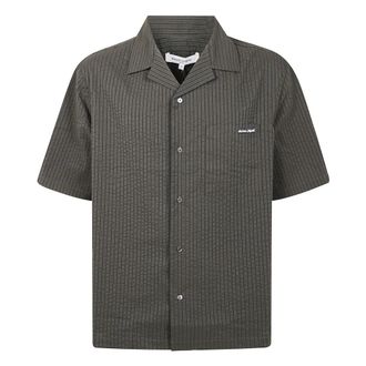 Maison Kitsun&eacute; Vakantie Shirt - Heren - Korte mouwen Overhemden - Groen - M - Overhemden