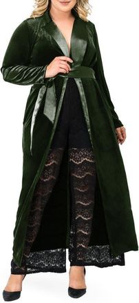 Standards & Practices Freya Wrap Coat Dress in Green at Nordstrom, Size 1X