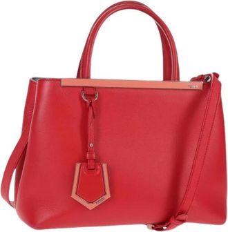 Fendi Pre-owned Handbags, female, Red, Size: ONE SIZE Pre-owned Leather Handbag