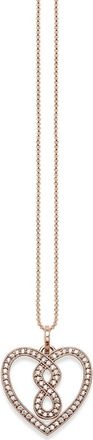 Thomas Sabo Infinity Hart Pav&eacute; Ketting Ros&eacute;goud - Dames - Kettingen - Geel - ONE Size - Accessoires