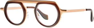 Theo Eyewear Bezel 008 Fairy Brown+mm Gold