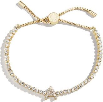 BaubleBar Initial Slider Bracelet in Clear A at Nordstrom