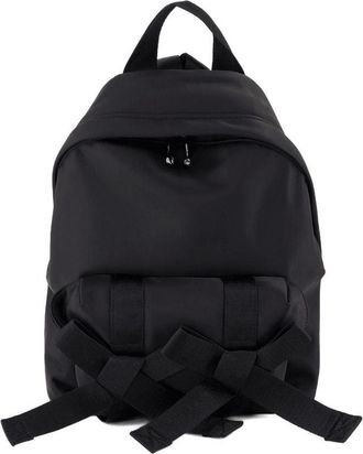 Simone Rocha Womens Bow Front Backpack Black Nylon
