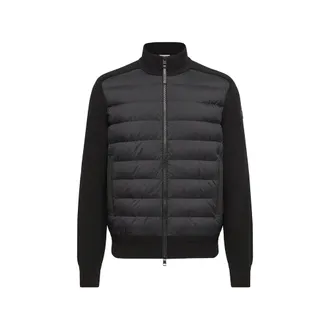 Moncler Wool & Cashmere Blend Padded Zip-up Cardigan