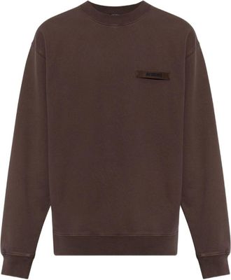 Jacquemus Relaxed Fit Crew Neck Sweater With Textured Patch Detail