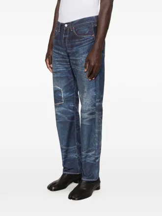 Junya Watanabe Distressed Denim Jeans - Blue