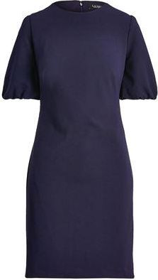 Ralph Lauren PUFF-SLEEVE CREPE DRESS