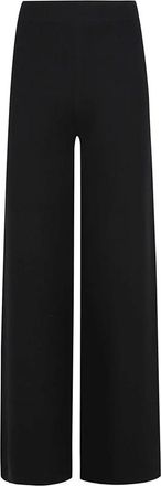 Max Mara Judy Broeken - Dames - Wijde Broeken - Zwart - M - Wol - Broeken
