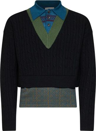 Dries Van Noten Heren, Truien, Zwart, Maat: M Katoen