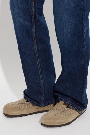 Etro ETRO X BIRKENSTOCK Mens Suede Boston Sandals, Mens, Beige