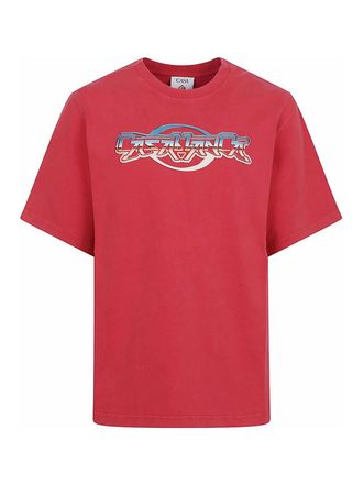 Casablanca Chrome Text Printed Oversized T-Shirt