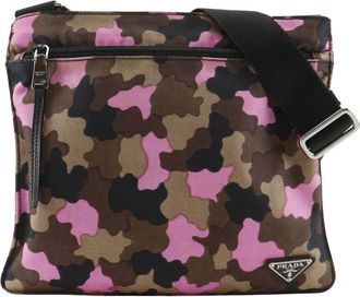 Prada Pre-owned Prada Tessuto Camouflage Zip Top Crossbody Unisex 76EYUBYBS4RC8NH4