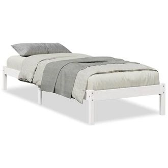 Berkfield Home Extra Long Bed Frame without Mattress White 100x210 cm Solid Wood Pine