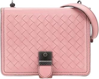 Bottega Veneta Pre-owned Cross Body Bags, female, Pink, Size: ONE SIZE Pre-owned Leather shoulder-bags