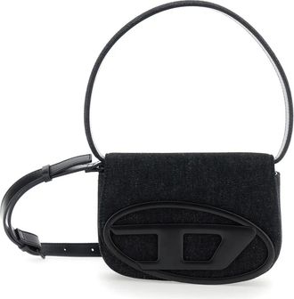 Diesel Tassen, Dames, Zwart, ONE Size, Katoen, 1DR Schoudertas