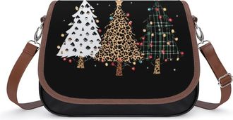 Generic Merry Christmas Womens Crossbody Bag Fashion Shoulder Handbags Message Tote Bag with Adjustable Strap