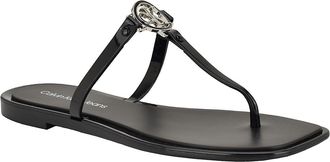 Calvin Klein Womens Womens Ellye Jelly Sandal - Black - 10