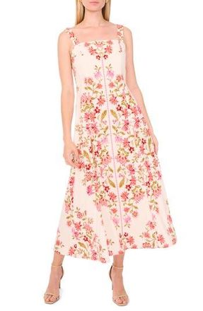 CeCe by Cynthia Steffe Embroidered Floral Midi Dress in Corsage at Nordstrom Rack, Size Large