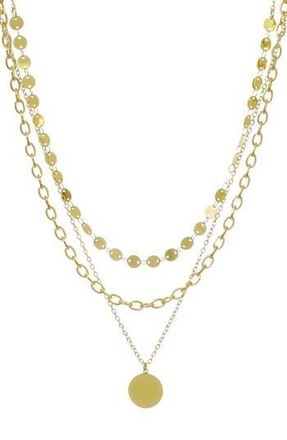 Adornia Set of 3 Assorted Chain Necklaces in Gold at Nordstrom Rack