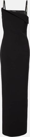 Roland Mouret Embellished crepe gown