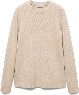 Mango Regular Fit Sweater in Sand at Nordstrom, Size Large