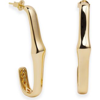 Argento Vivo Bamboo J Hoop Earrings in Gold at Nordstrom