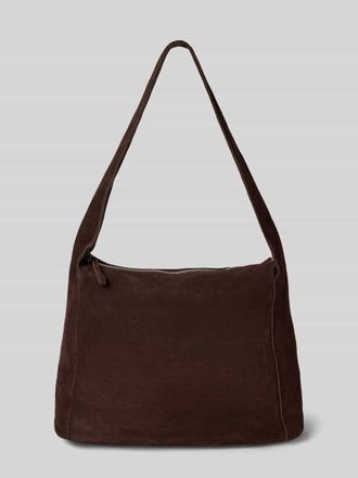 Mango Handtasche aus Rindsleder Modell PIRAMIDE in Dunkelbraun, Gr&ouml;&szlig;e 1