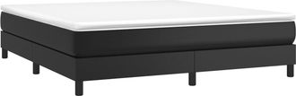 vidaXL Estructura De Cama Sin Colch&oacute;n Cuero Sint&eacute;tico Negro 160x200 Cm Vidaxl