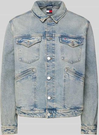 Tommy Jeans Regular Fit Jeansjacke aus Baumwoll-Mix in Hellblau, Gr&ouml;&szlig;e M