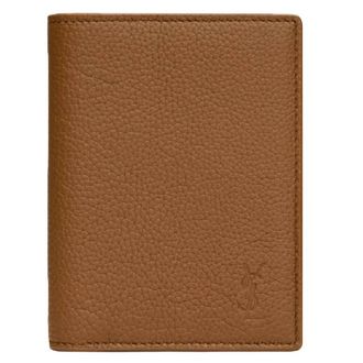 Saint Laurent Cassandre Shadow Leather Card Wallet