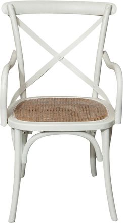 Biscottini International Silla De Cocina Silla Thonet De Madera Y Rat&aacute;n 90x50x44 Cm Sill&oacute;n Vintage Con Reposabrazos Sillas De Comedor Silla Moderna